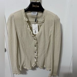 ITALY NEW SWEATER STIZZOLI  LINO 45% VISCOSA 35% POLIAMM.20% SIZE 8